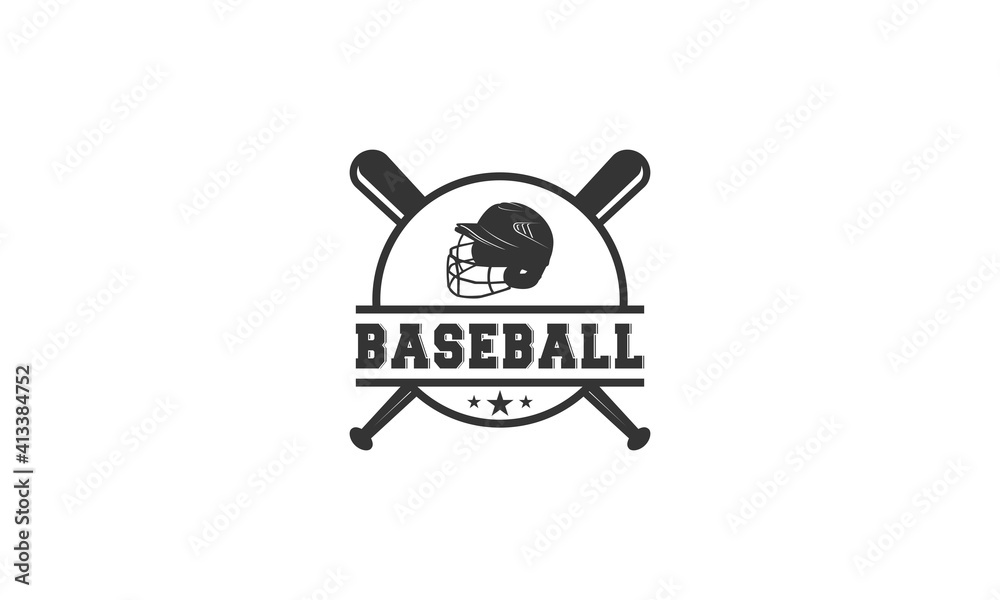 baseball logo on white background baseball logo on white background