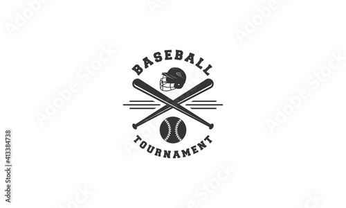 baseball logo on white background