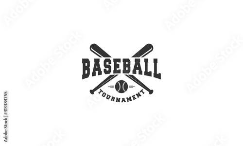 baseball logo on white background