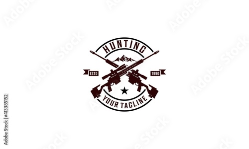 vintage logo for a team that likes hunting or hunting members
