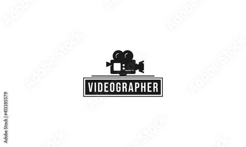 logo for videographer on white background