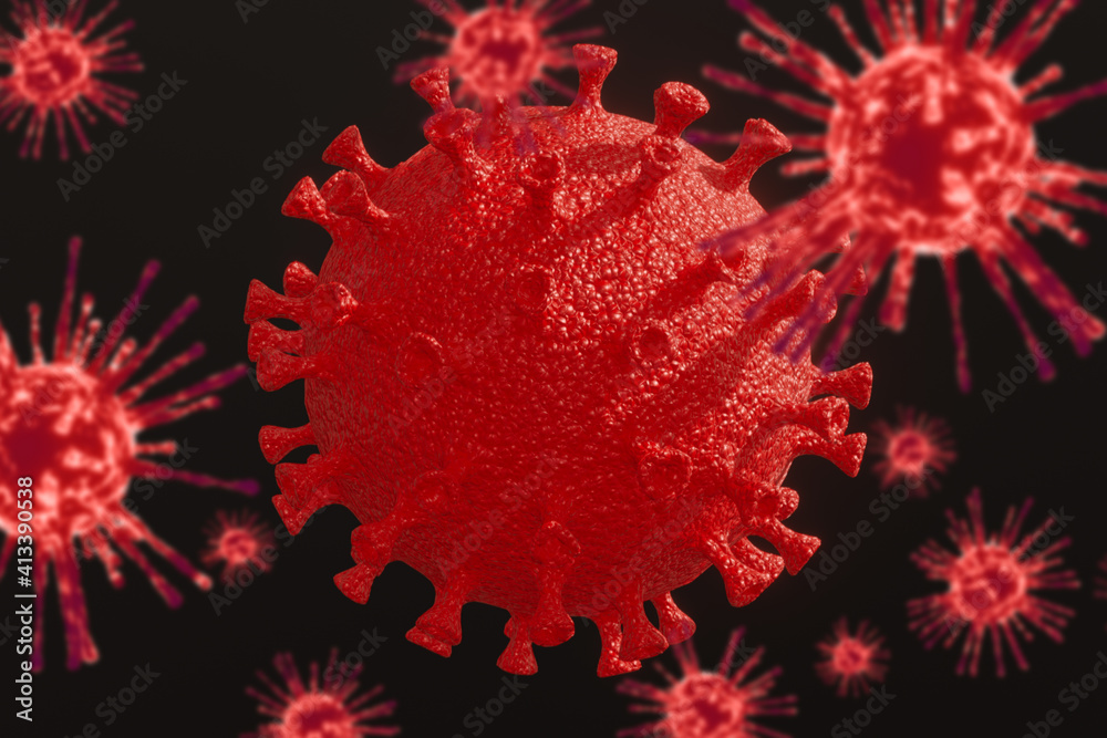 3D rendering illustration medical epidemic corona virus or covid 19 concept,close up influenza virus cell via microscope test in laboratory, to protect outbreaks pandemic new virus species worldwide 3D rendering illustration medical epidemic corona virus or covid 19 concept,close up influenza virus cell via microscope test in laboratory, to protect outbreaks pandemic new virus species worldwide