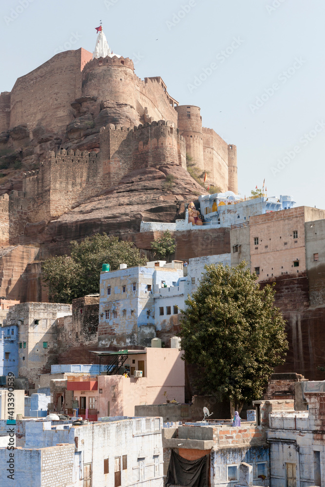 Blue City. Cityscape. Jodhpur. Rajasthan. India.