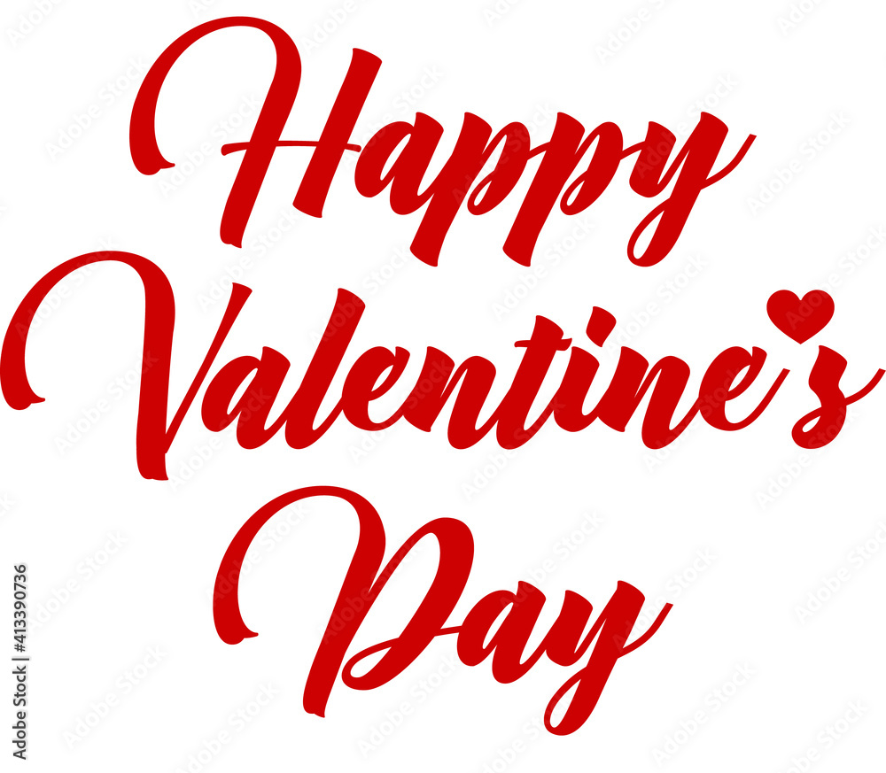 Happy Valentine's Day in Red to send to Loved Ones to say I Love You 