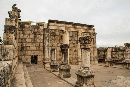Fotografie Israel, Capernaum. Ruins of the 4th century synagogue.