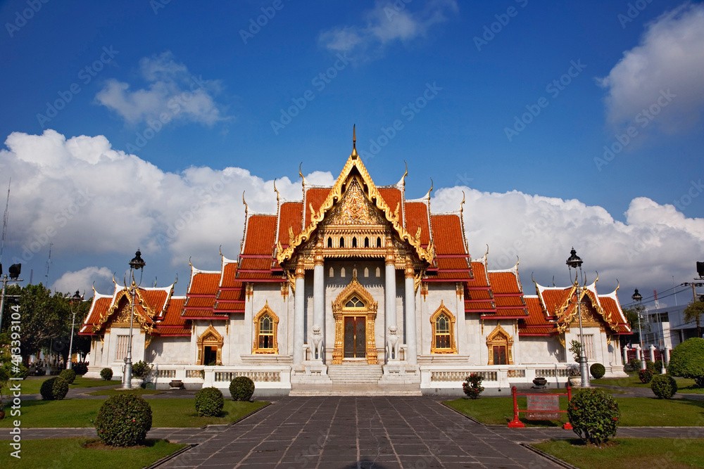 Ubosot Hall or Bot, Wat Benchamabophit, Bangkok, Thailand. Ubosot Hall or Bot, Wat Benchamabophit, Bangkok, Thailand.