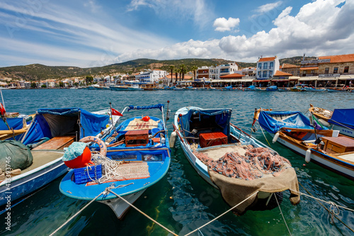 Bilde på lerret Fishing boats, Foca, Izmir, Turkey.