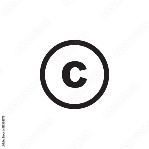 copyright icon symbol sign vector