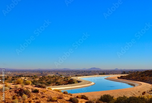Vászonkép California aqueduct in the desert city Palmdale