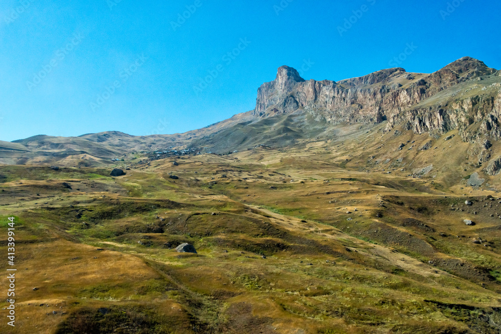 Landscape in the Greater Caucasus, Quba region, Azerbaijan