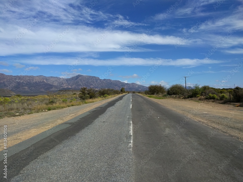 Asphalt road to the sky