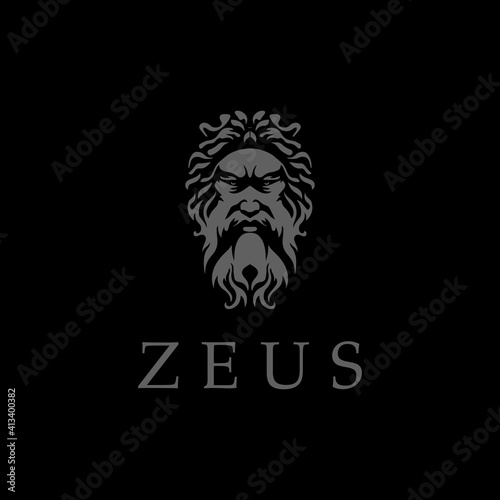 Zeus logo design template premium vector