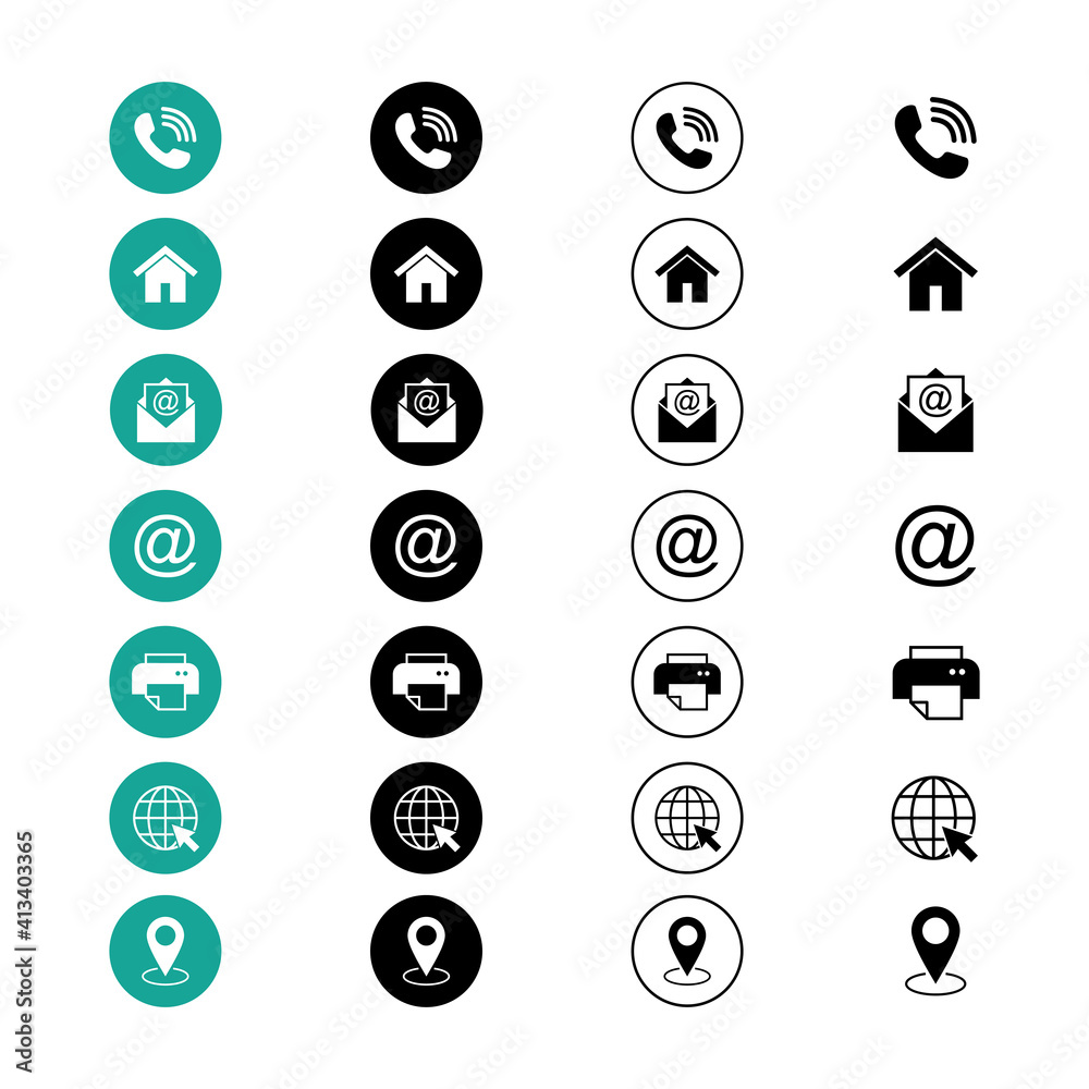 Web icon set. Business card contact information icon. Contact us icon set Web icon set. Business card contact information icon. Contact us icon set