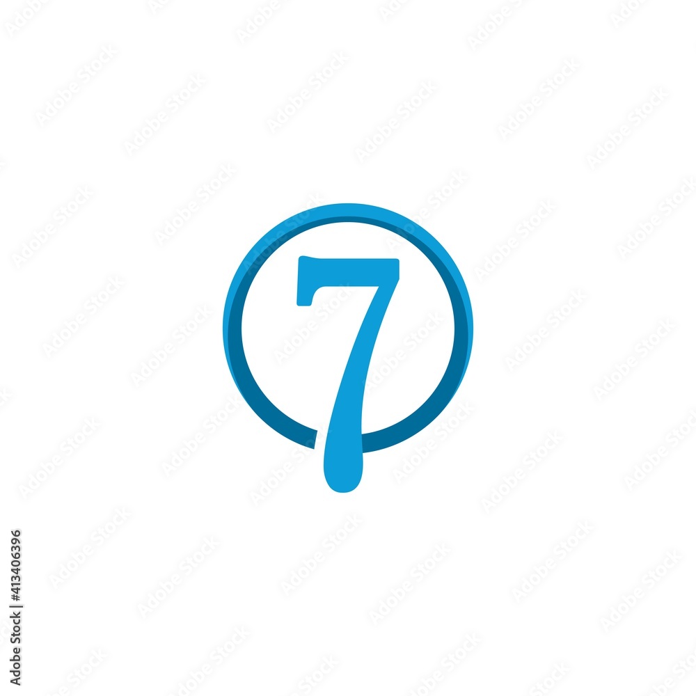 sign of number 7 logo vector icon illustration sign of number 7 logo vector icon illustration