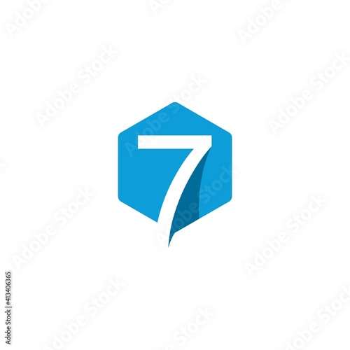 Free Download sign of number 7 logo vector icon illustration - GFXLoad