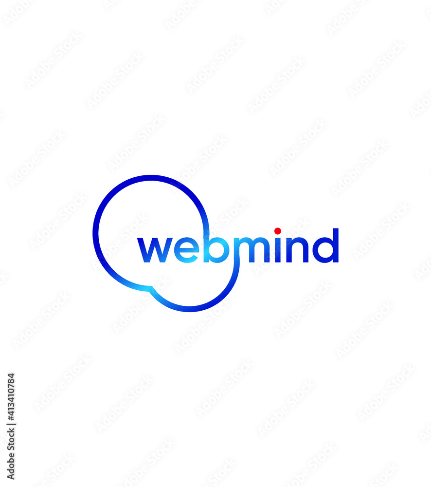 Web Mind logo template, vector logo for business and company identity 
