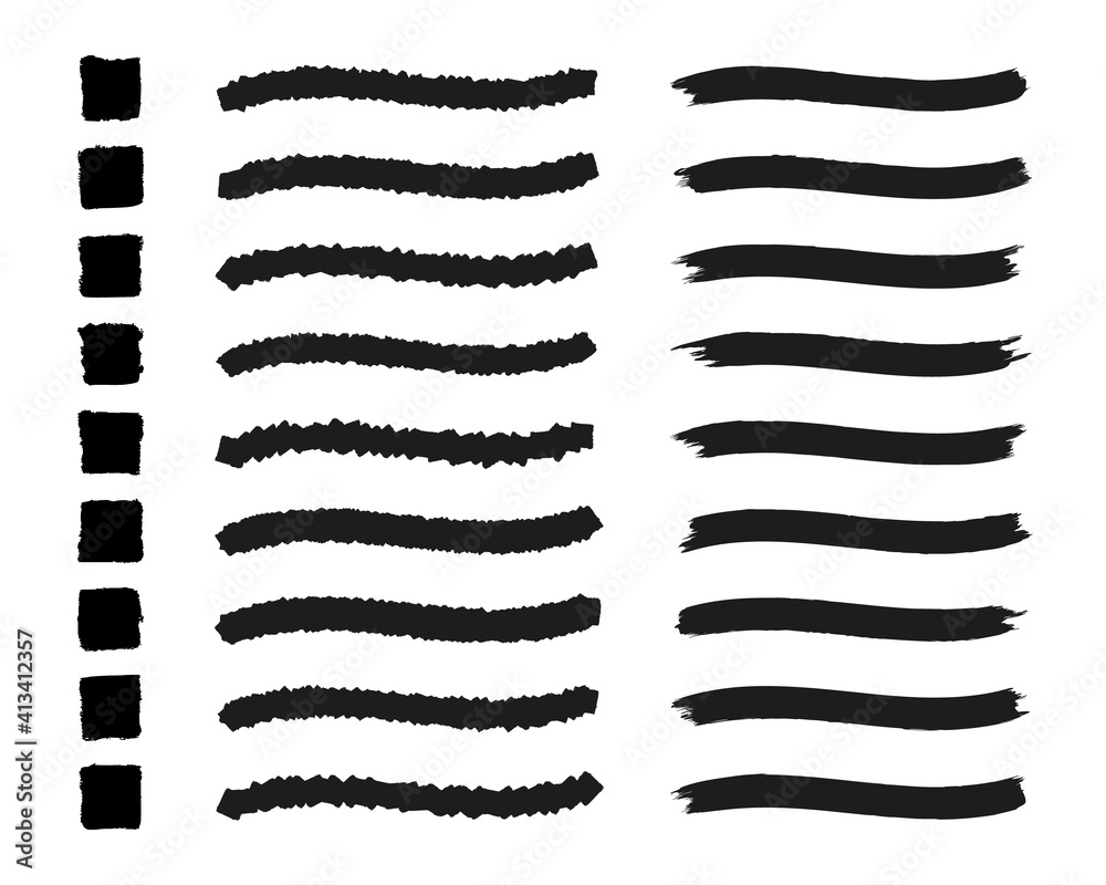 Set of 9 fixed and random scatter brushes + 9 paint art brushes + editable templates paint vector. Created using AI CS6.