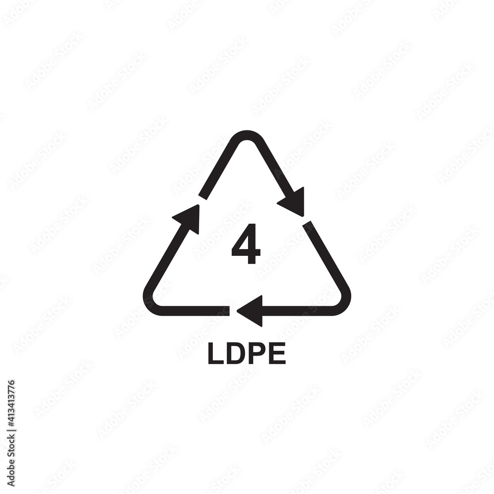 LDPE mark icon symbol sign vector LDPE mark icon symbol sign vector