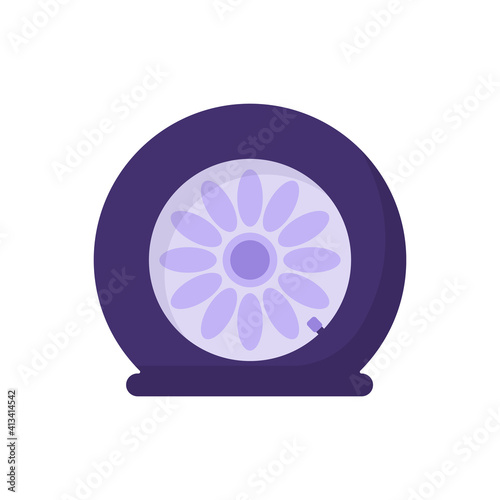an illustration or icon of a flat or leaking car tire. an airless tire. flat style. vector design element