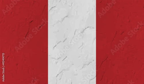 Grunge Peru flag. Peru flag with waving grunge texture. © Stefan