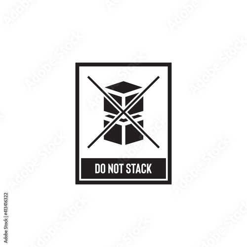 do not stack packaging icon symbol sign vector