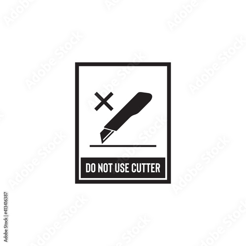 do not use cutter icon symbol sign vector