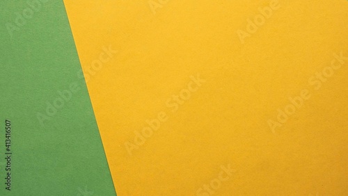 Green and yellow pastel paper. Two-color paper poster background