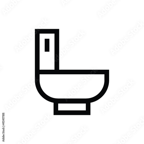 toilet bowl icon vector