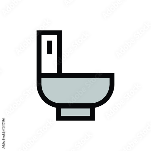 toilet bowl icon vector