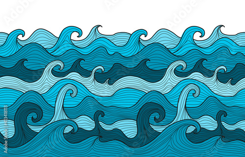 Abstract Sea Background. Seamless Pattern for your design