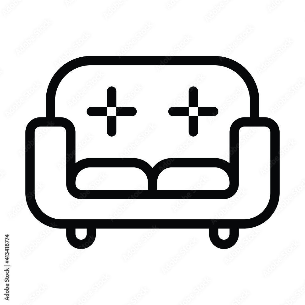 sofa armchair icon, home interior vector sofa armchair icon, home interior vector