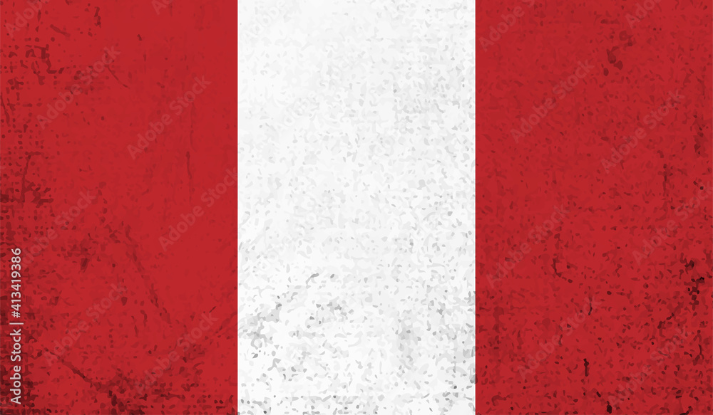 Grunge Peru flag. Peru flag with waving grunge texture. Grunge Peru flag. Peru flag with waving grunge texture.