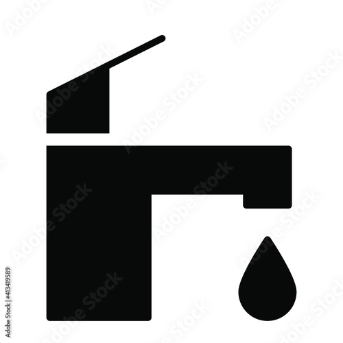 water faucet icon vector