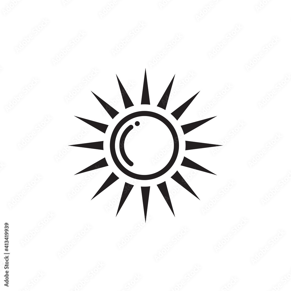 sun icon symbol sign vector