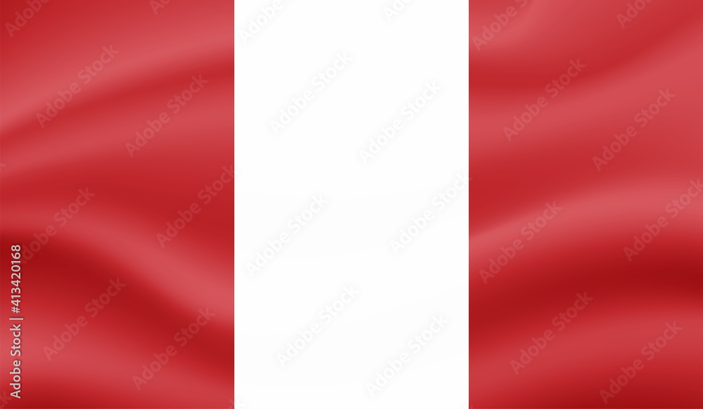 Obraz premium Grunge Peru flag. Peru flag with waving grunge texture.