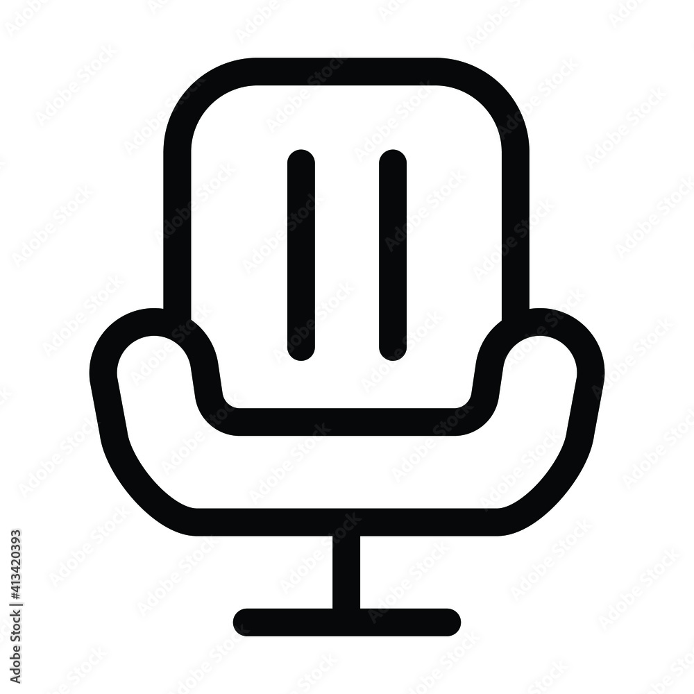 armchair icon, home interior vector armchair icon, home interior vector