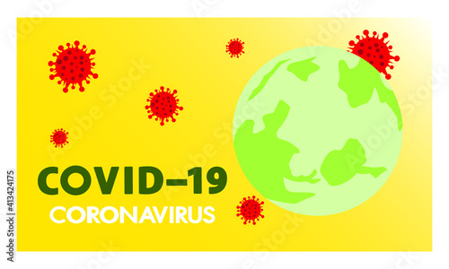 Sign of a dangerous anti coronavirus  Coronavirus sign  Anti Covid-19.