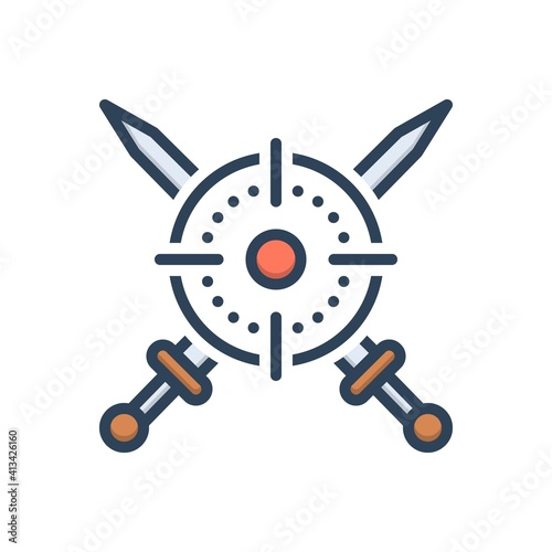 Color illustration icon for chevy