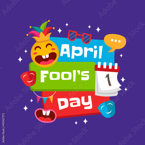 Hand draw illustration of april fools day