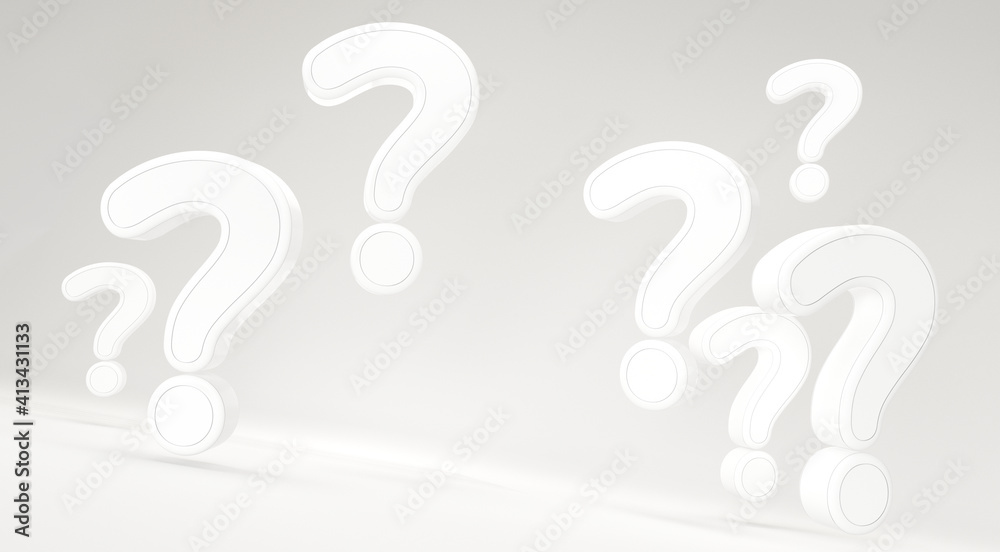 question marks light gray design 3d-illustration question marks light gray design 3d-illustration