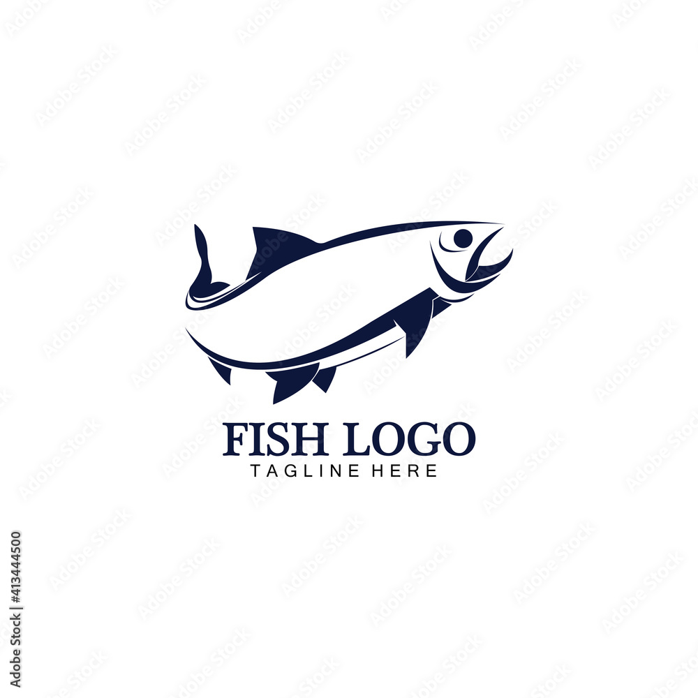 Fish abstract icon design logo template,Creative vector symbol of fishing club or online shop. Fish abstract icon design logo template,Creative vector symbol of fishing club or online shop.