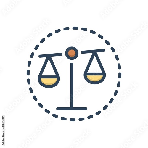 Color illustration icon for bias