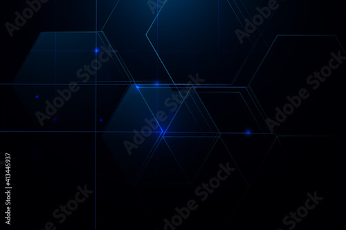 Abstract geometric shape technology digital hi tech concept background. Vector illustration
