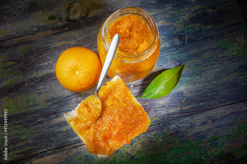 Pure Fresh Domestic Orange Marmalade With Spoon2