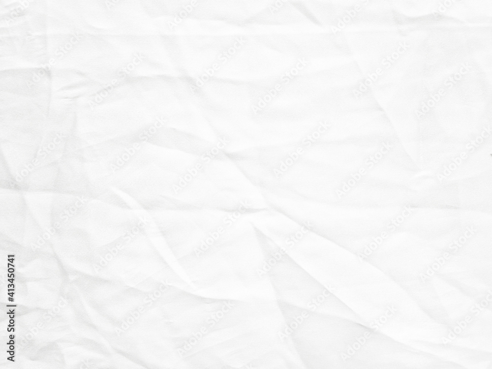 Soft white wrinkled fabric background Soft white wrinkled fabric background