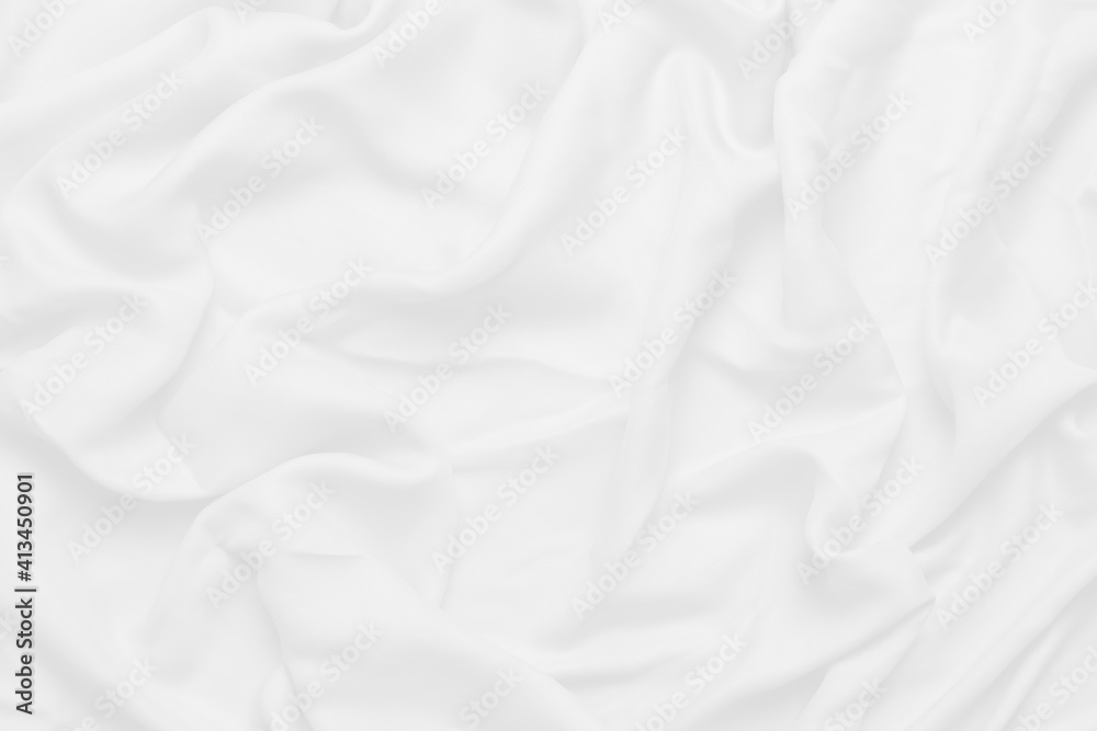 white cloth background soft wrinkled fabric patrem and surface white cloth background soft wrinkled fabric patrem and surface