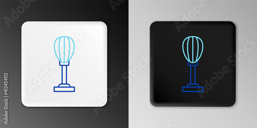 Line Punching bag icon isolated on grey background. Colorful outline concept. Vector.