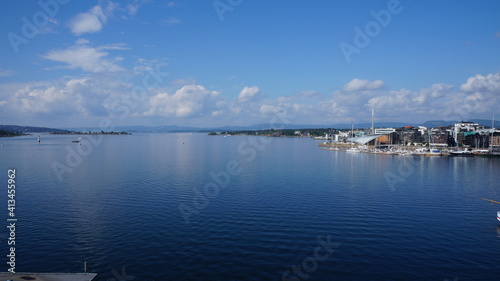 fjord and town