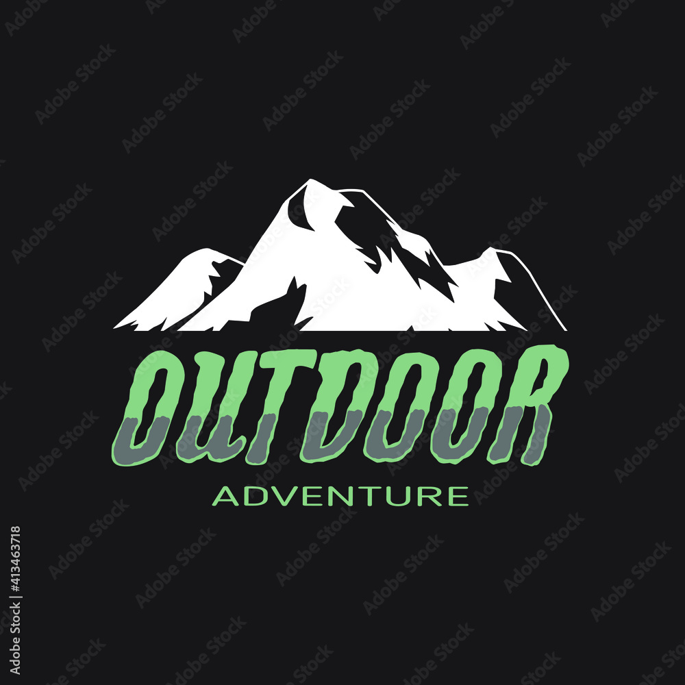mountain logo design, vector illustration