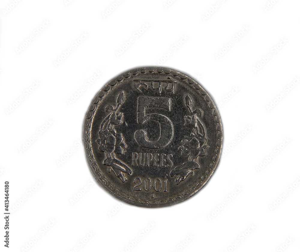 Coin of India on white background isolated Coin of India on white background isolated
